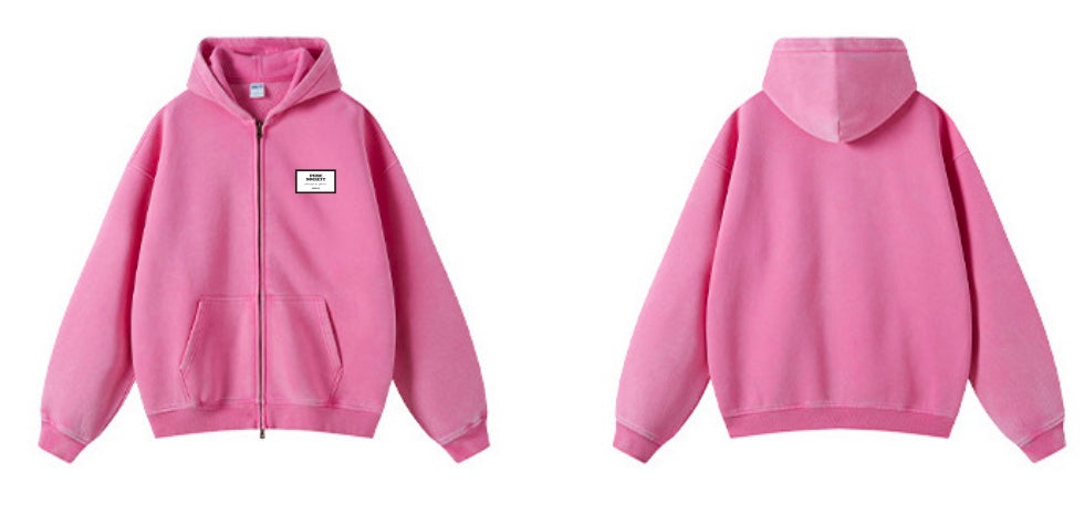 Pink Washed Zip Up