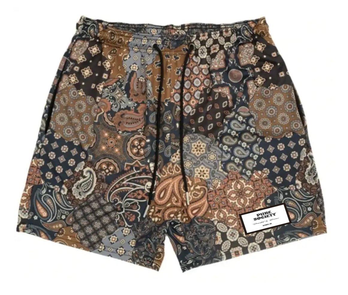Pure Society Paisley Print Shorts